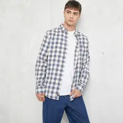 BEARCLIFF - Camisa Casual Manga Larga Algodón Hombre