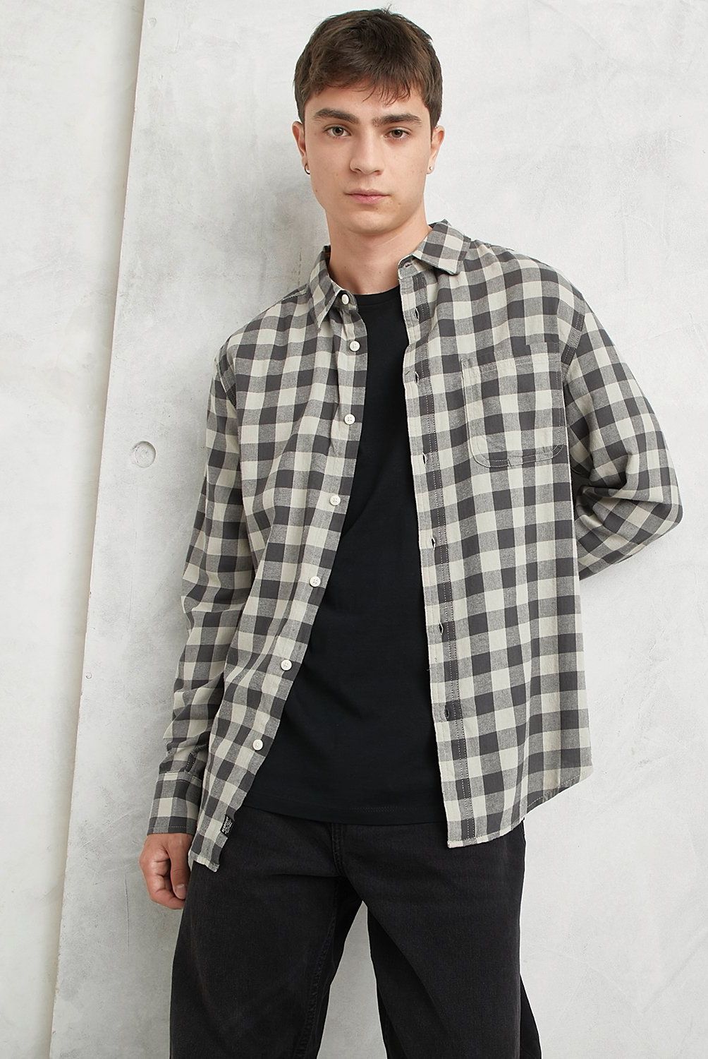 BEARCLIFF - Camisa Casual Manga Larga Algodón Hombre Bearcliff