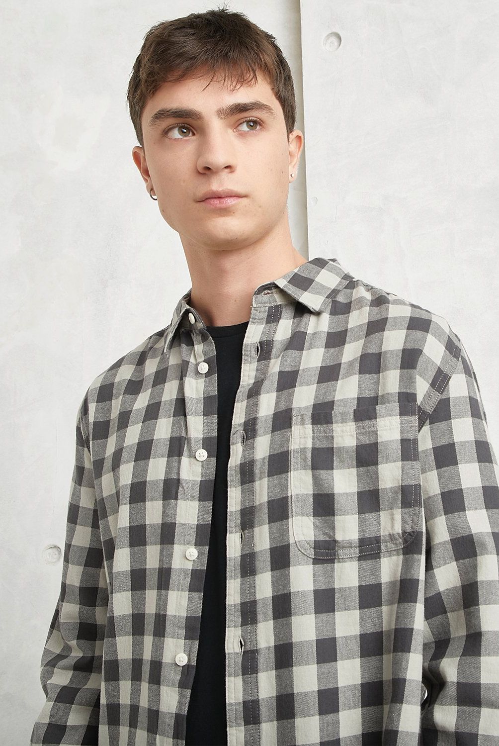 BEARCLIFF - Camisa Casual Manga Larga Algodón Hombre Bearcliff