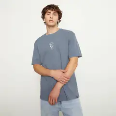 BEARCLIFF - Polera Manga Corta Casual Estampada Hombre Algodón