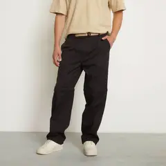 BEARCLIFF - Jeans Baggy Desmontable Cierre Hombre Algodón