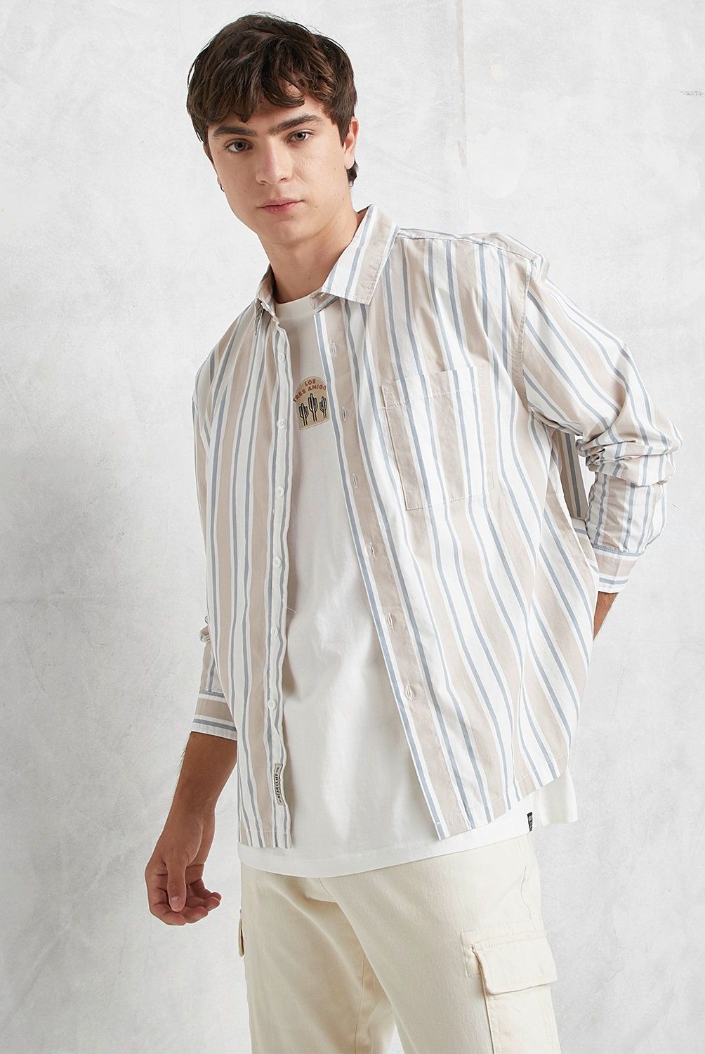 BEARCLIFF - Camisa Manga Larga Regular Fit Hombre Bearcliff