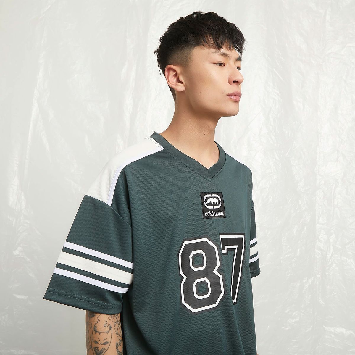 ECKO - Polera Manga Corta Oversize Mesh Hombre Ecko