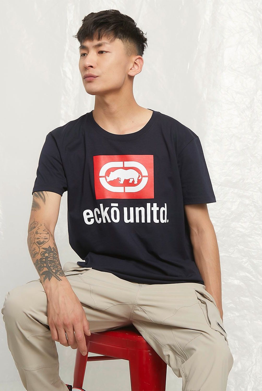 ECKO - Polera Manga Corta Loose Fit Algodón Hombre Ecko