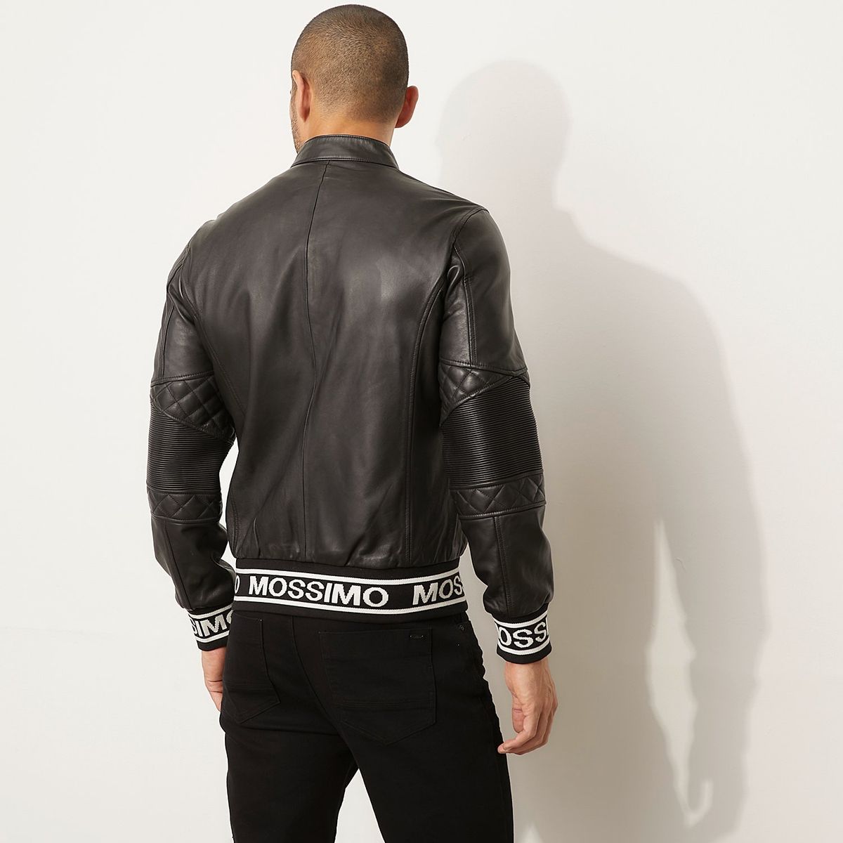 MOSSIMO - Chaqueta De Cuero Hombre Mossimo