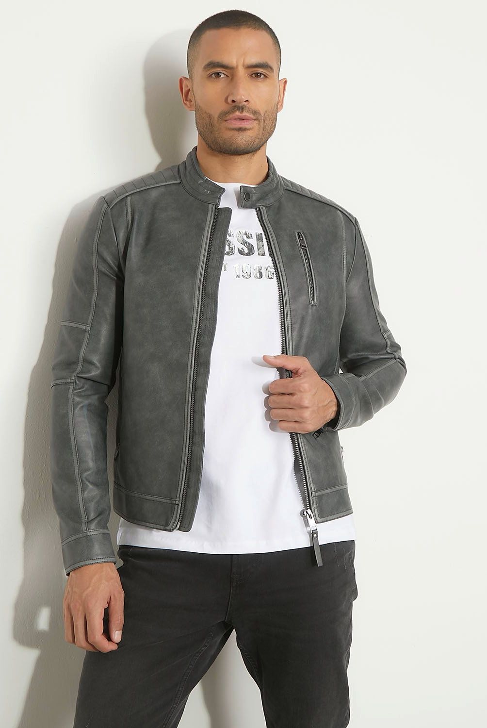 MOSSIMO - Chaqueta Pu Casual Hombre Mossimo