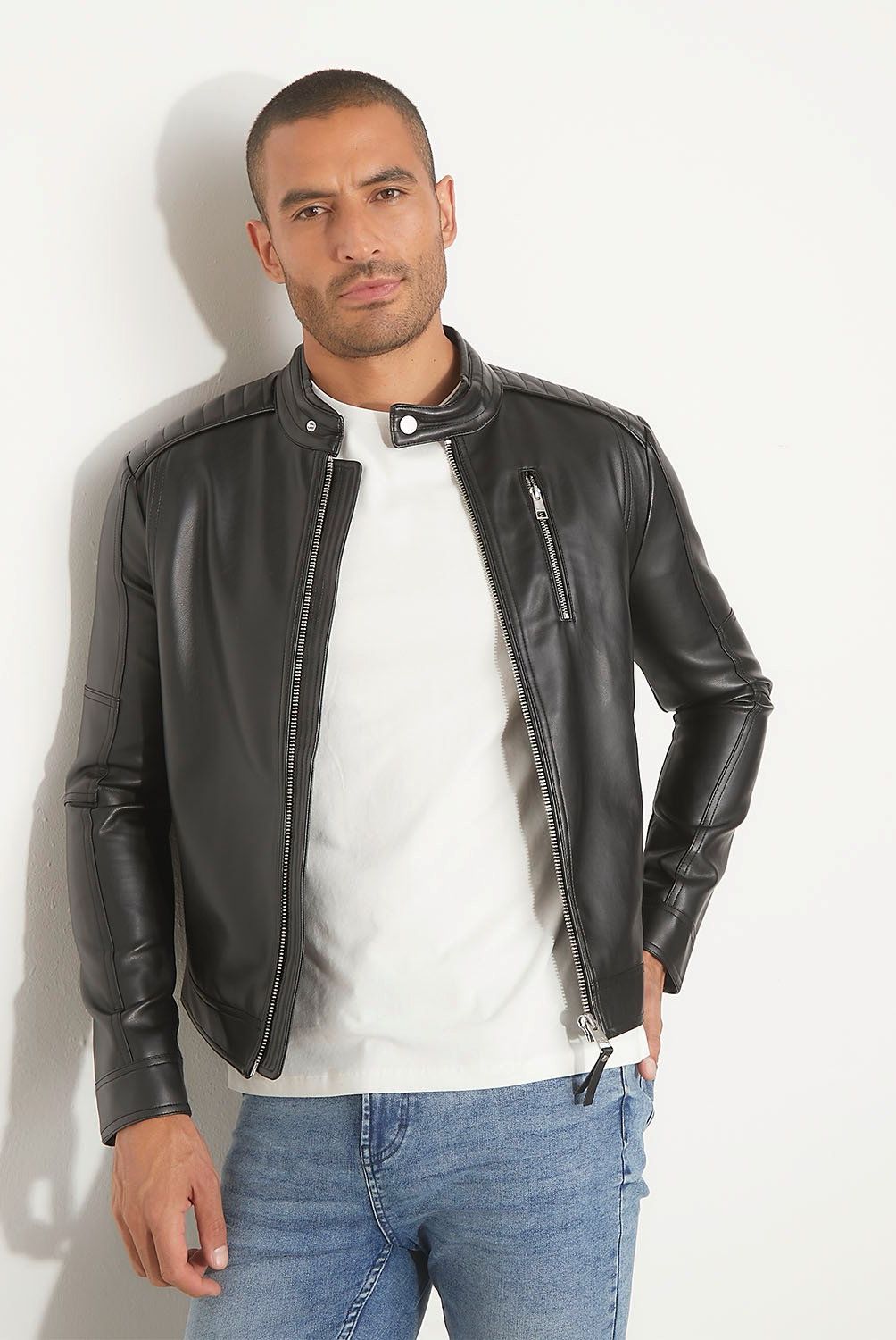 MOSSIMO - Chaqueta Pu Casual Hombre Mossimo