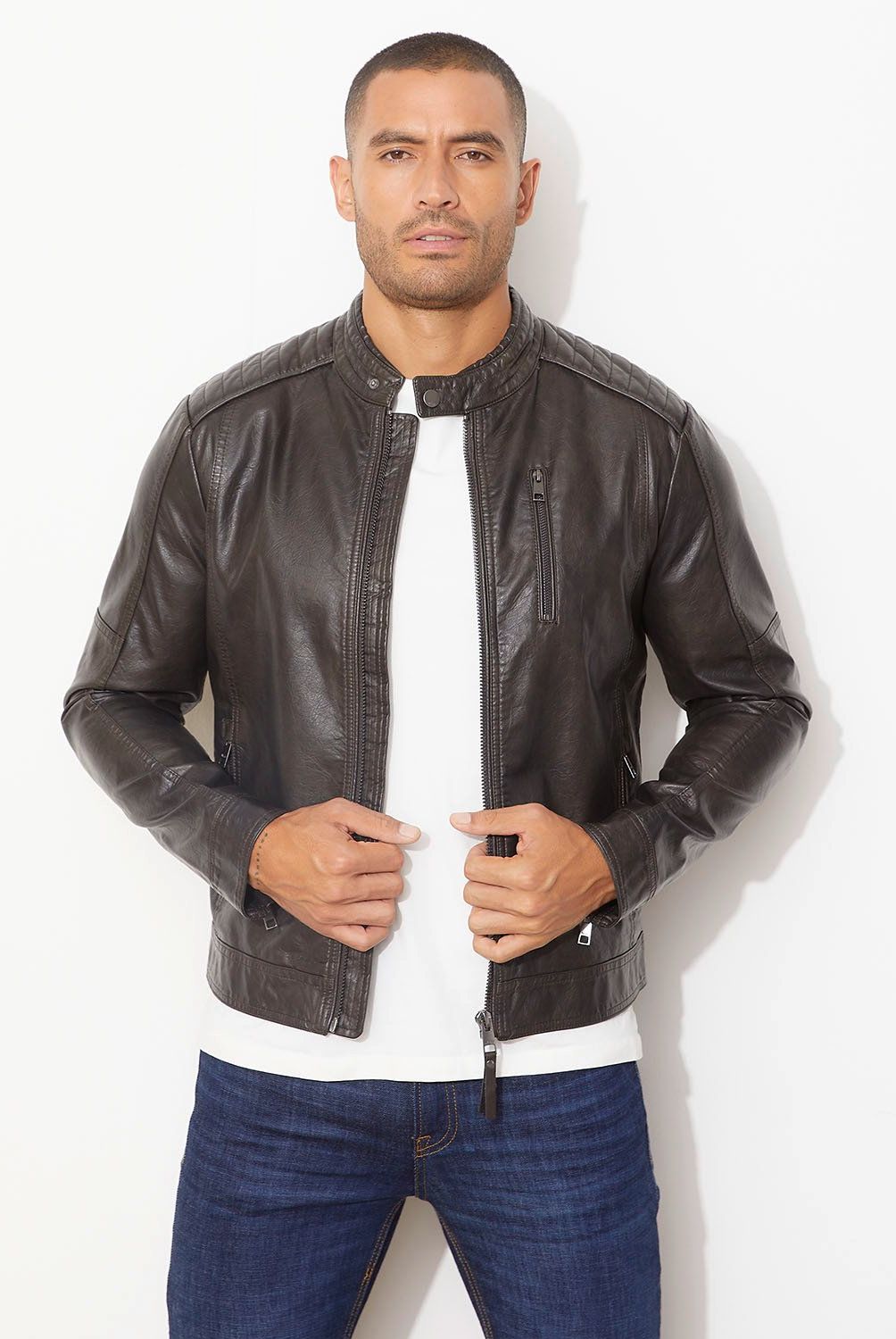 MOSSIMO - Chaqueta Pu Casual Hombre Mossimo
