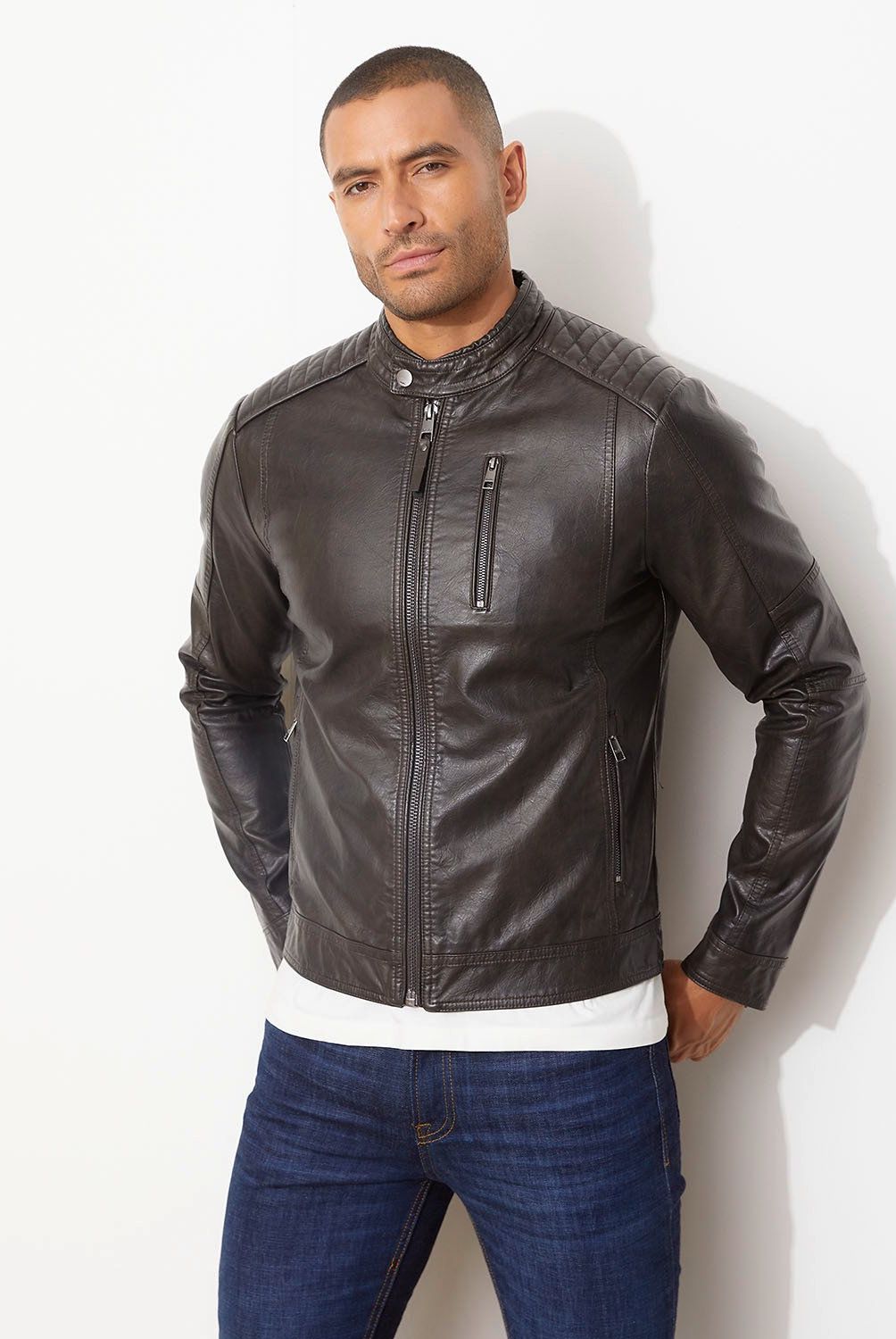 MOSSIMO - Chaqueta Pu Casual Hombre Mossimo