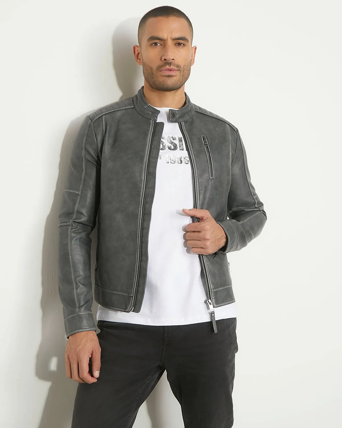 MOSSIMO Chaqueta Pu Casual Hombre Mossimo