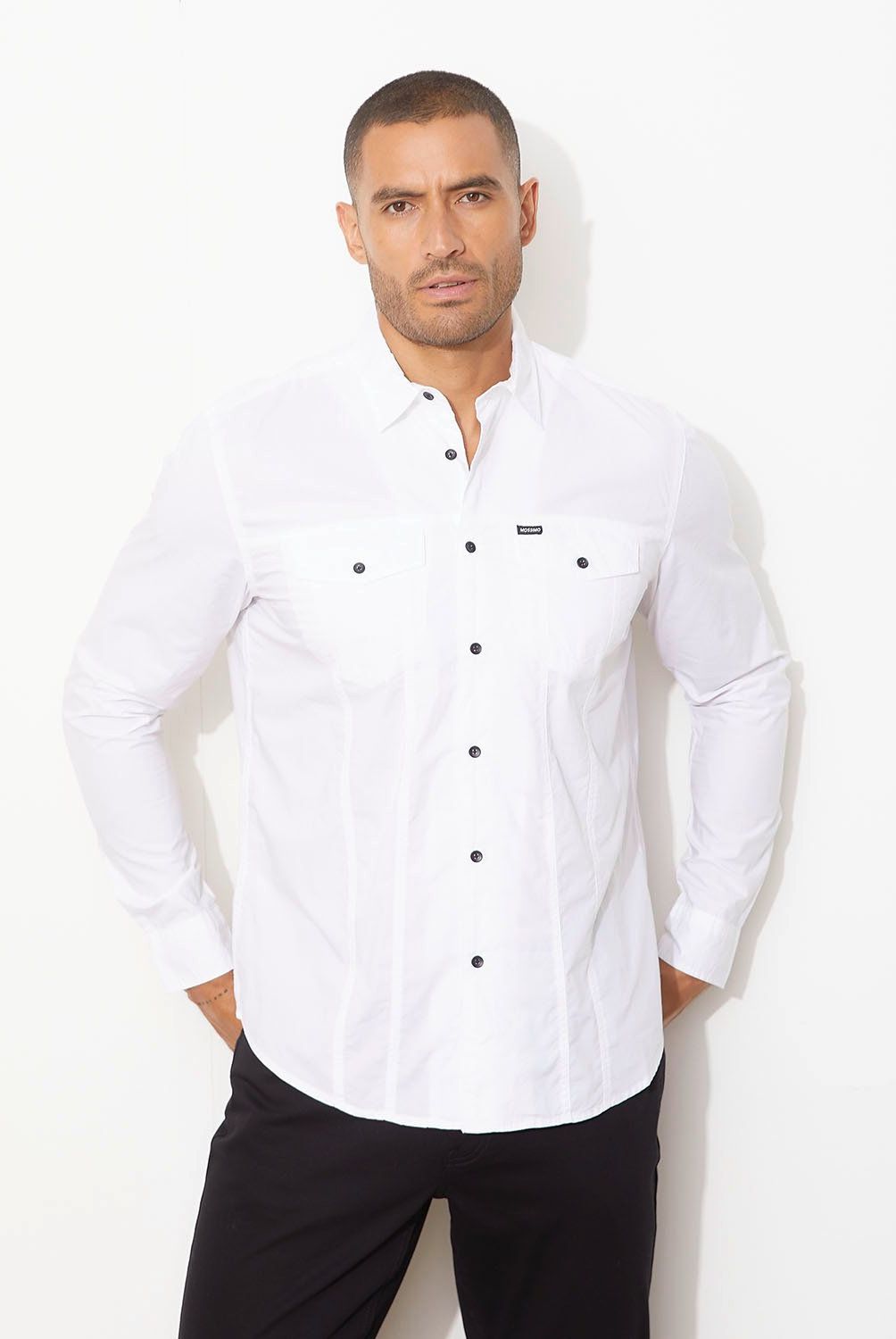 MOSSIMO - Camisa Manga Larga Regular Fit Algodón Hombre Mossimo