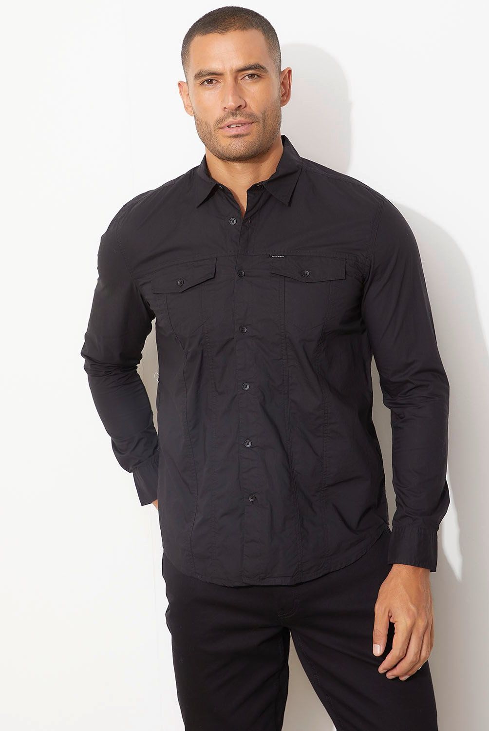 MOSSIMO - Camisa Manga Larga Regular Fit Algodón Hombre Mossimo