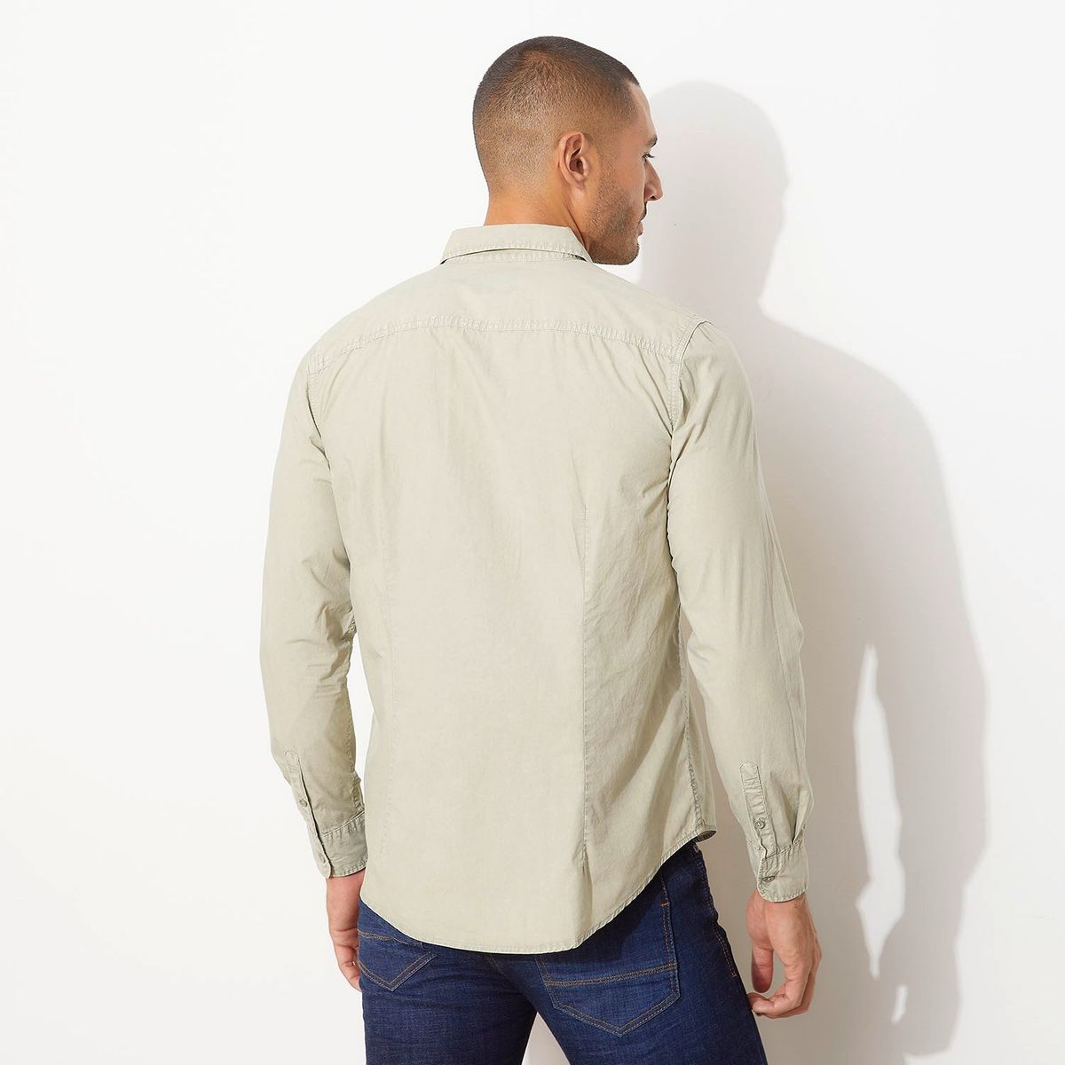MOSSIMO - Camisa Manga Larga Regular Fit Algodón Hombre Mossimo