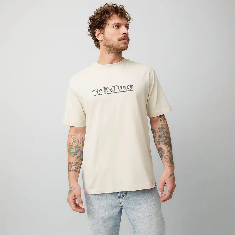 AMERICANINO - Polera Americanino Manga Corta Estampada Algodón Hombre