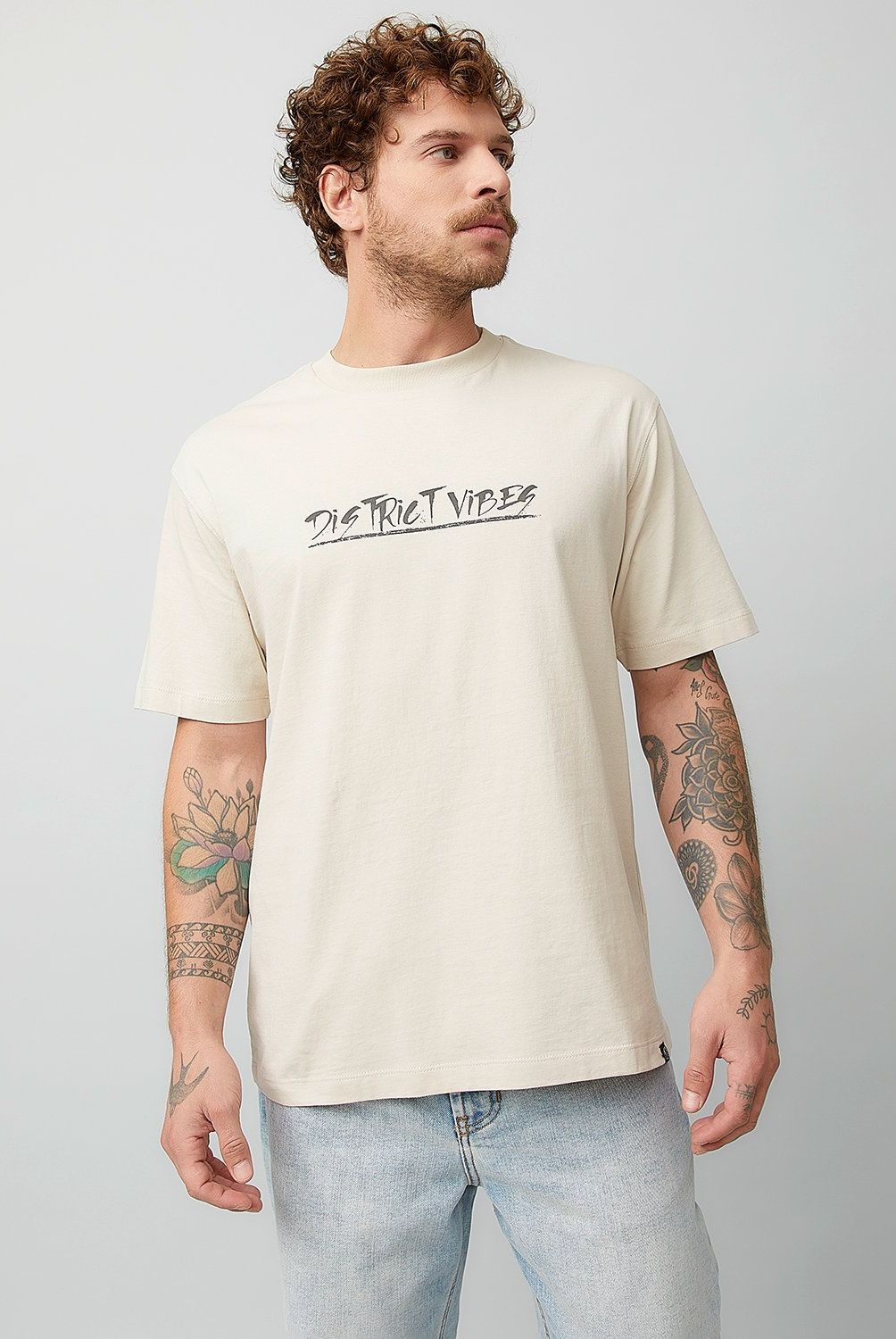 AMERICANINO - Polera Manga Corta Boxy Fit Hombre Americanino