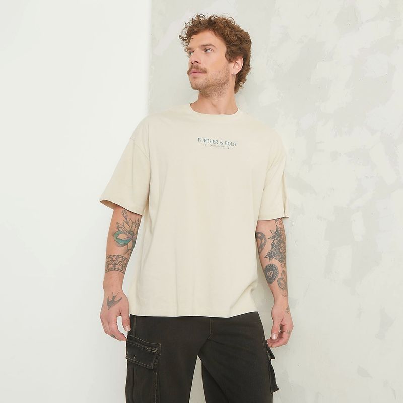 AMERICANINO - Polera Americanino Manga Corta Estampada Algodón Hombre