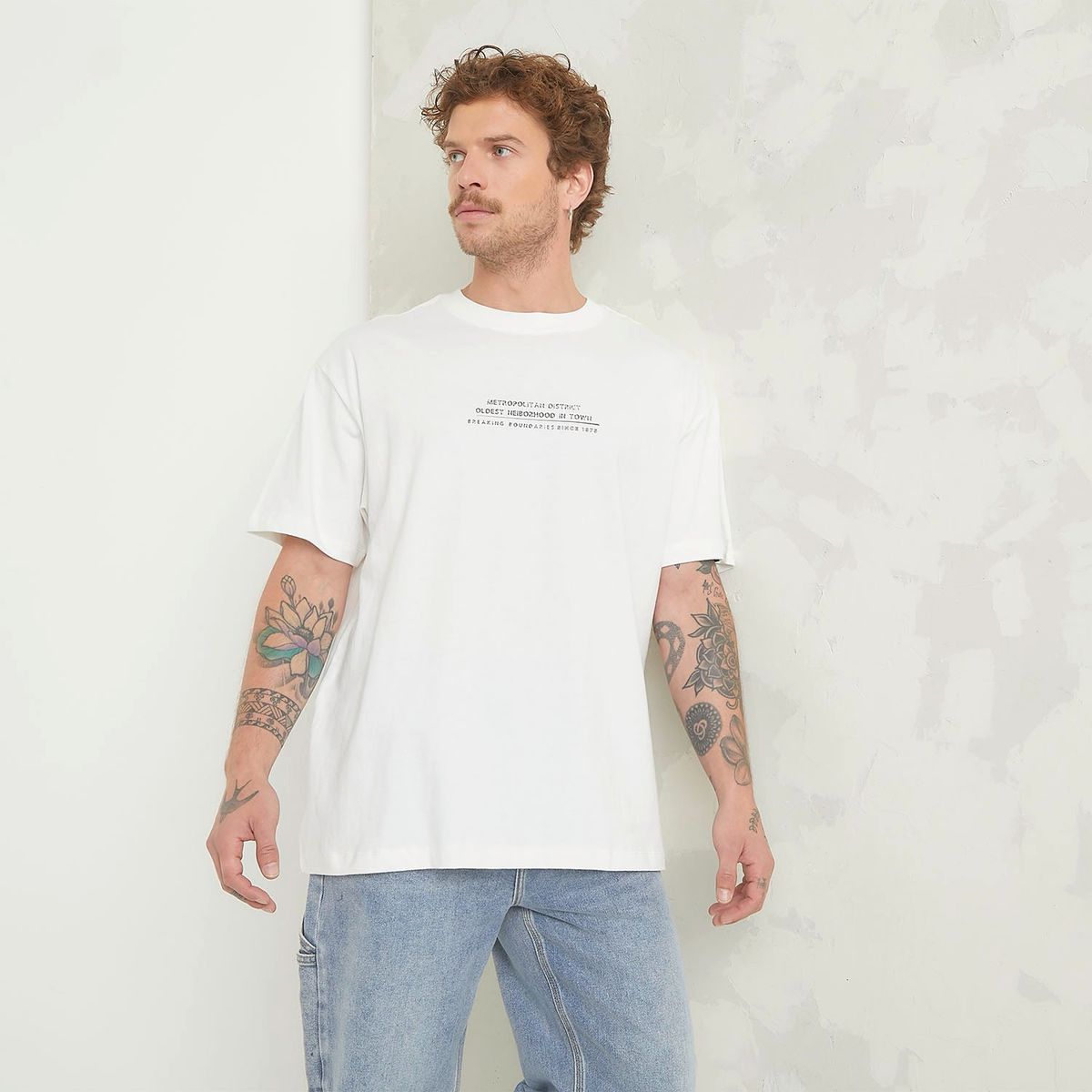 AMERICANINO - Polera Americanino Manga Corta Regular Fit Hombre Algodón Estampada