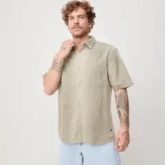 AMERICANINO - Camisa Manga Corta Casual Algodón Hombre