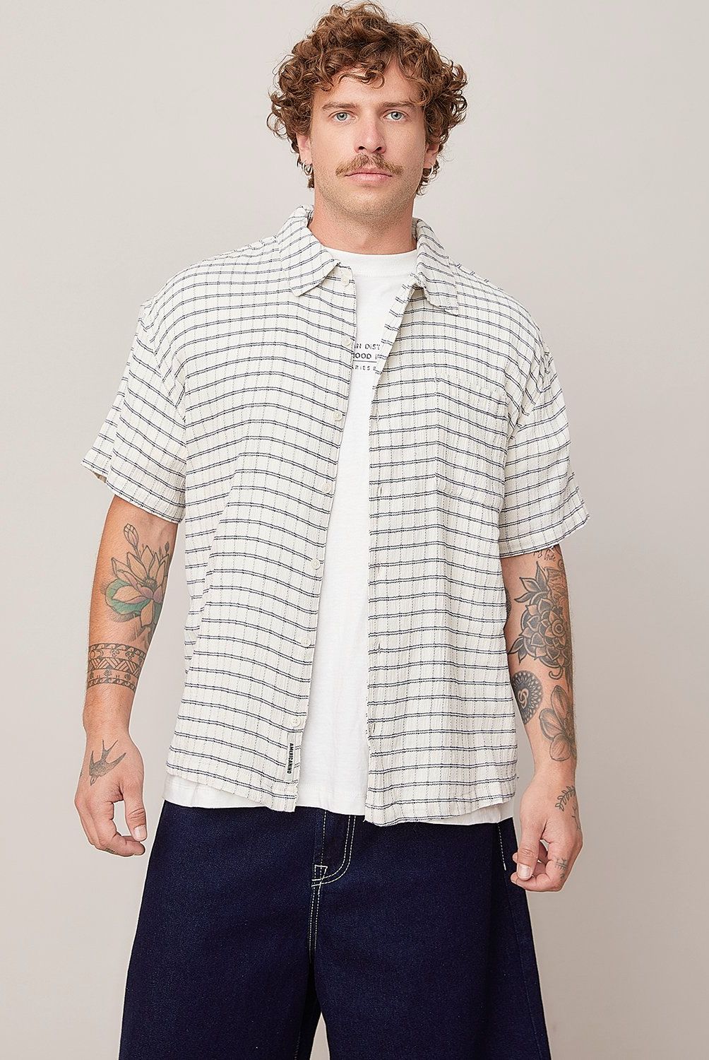 AMERICANINO - Camisa Manga Corta Check Regular Fit Algodón Hombre Americanino