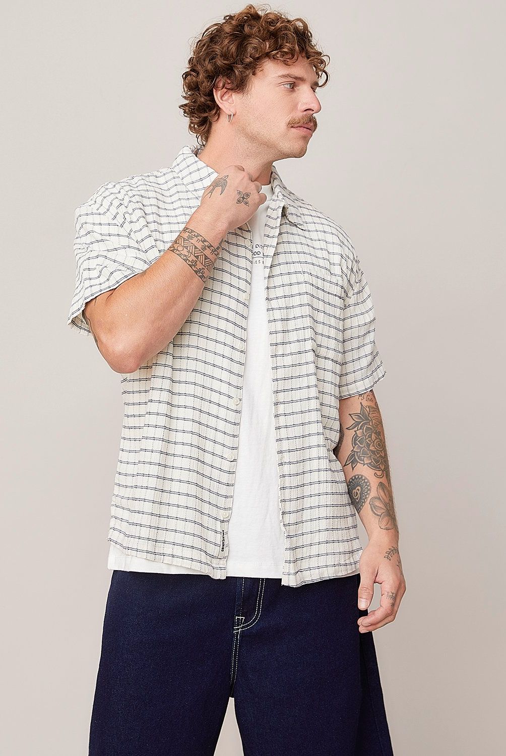 AMERICANINO - Camisa Manga Corta Check Regular Fit Algodón Hombre Americanino