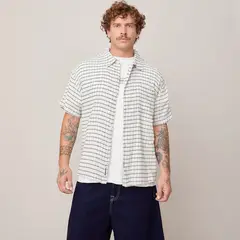 AMERICANINO - Camisa Manga Corta Check Regular Fit Algodón Hombre