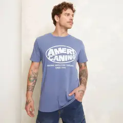 AMERICANINO - Polera Estampada Manga Corta Hombre Algodón