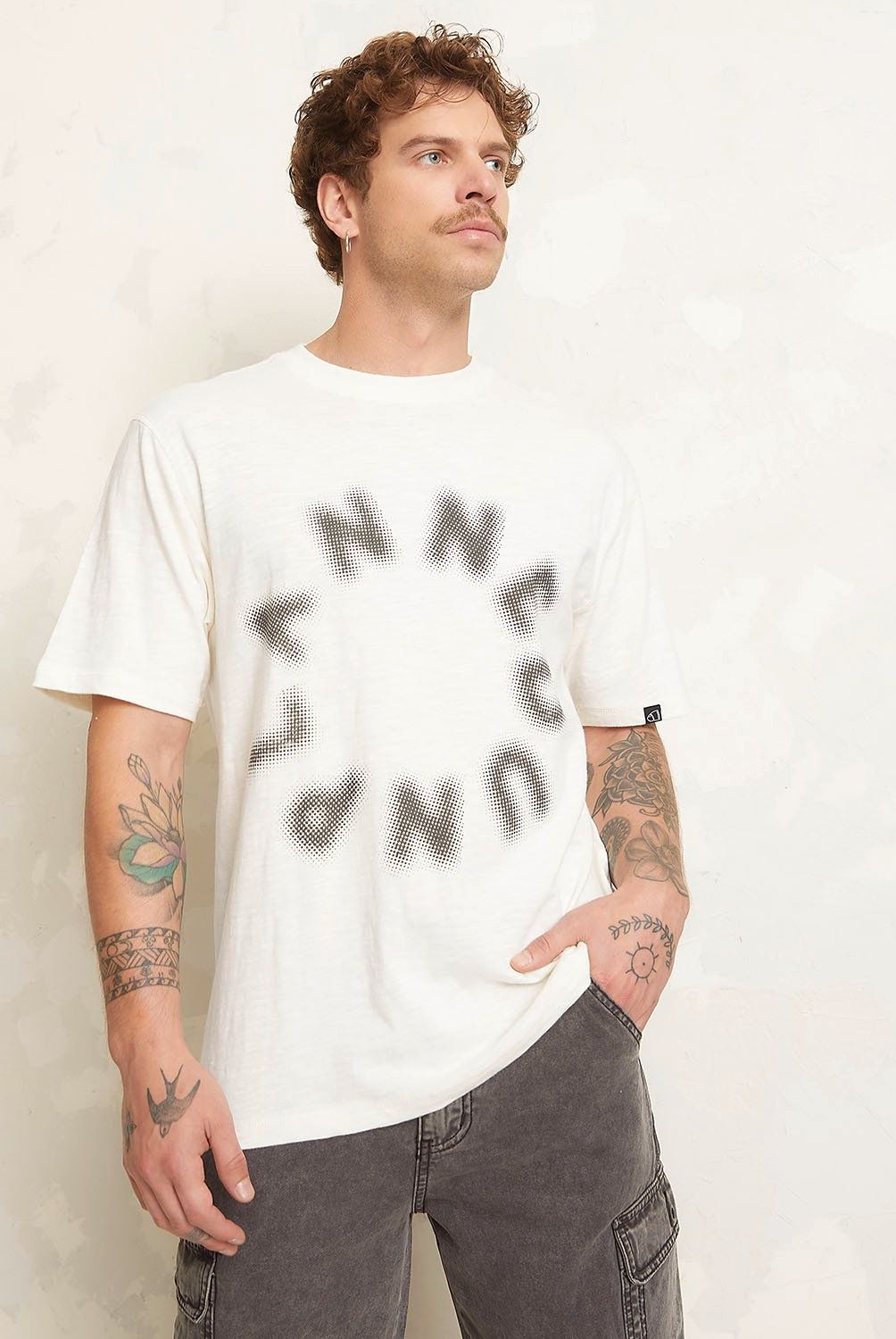 AMERICANINO - Polera Americanino Manga Corta Estampada Hombre Algodón