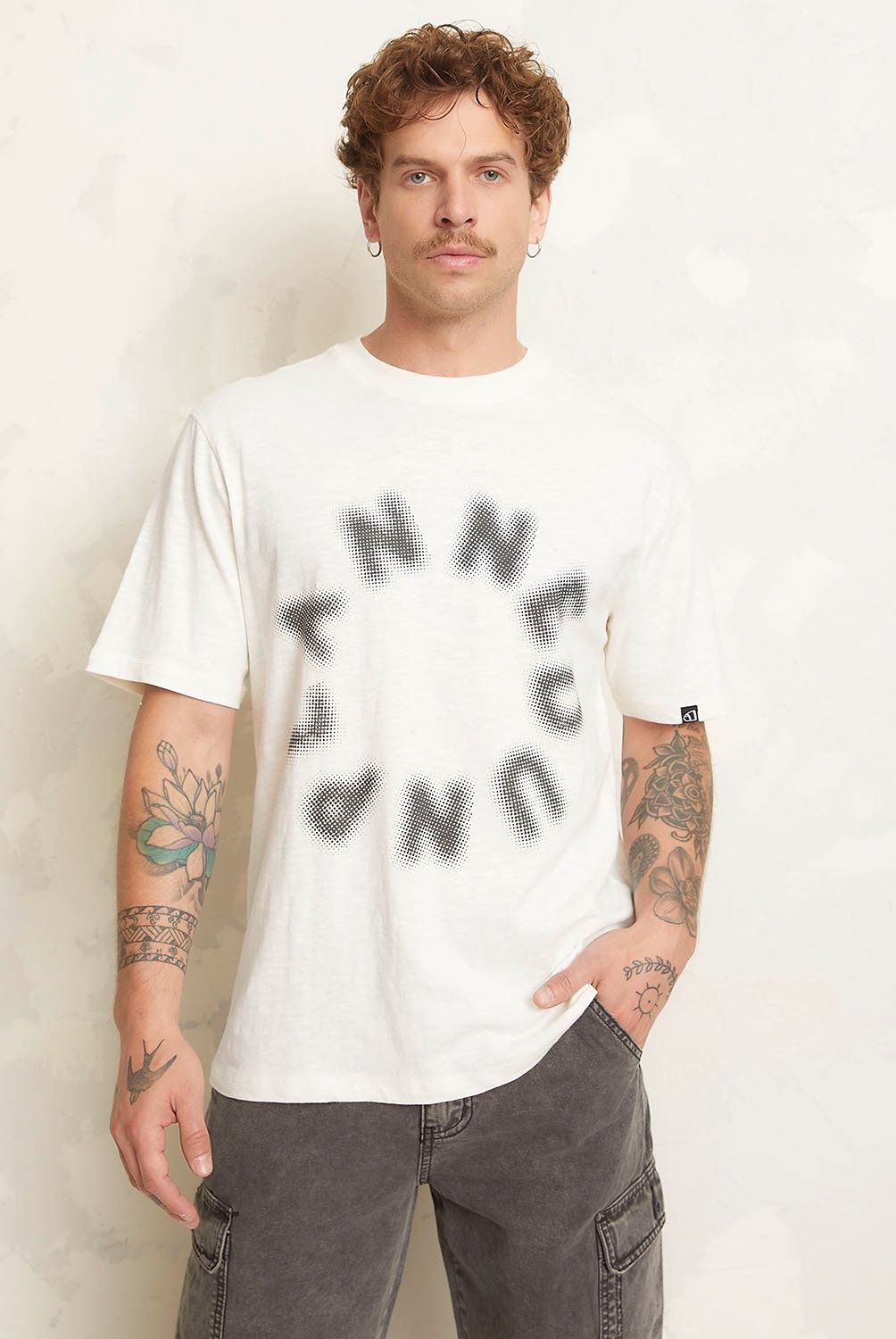 AMERICANINO - Polera Americanino Manga Corta Estampada Hombre Algodón