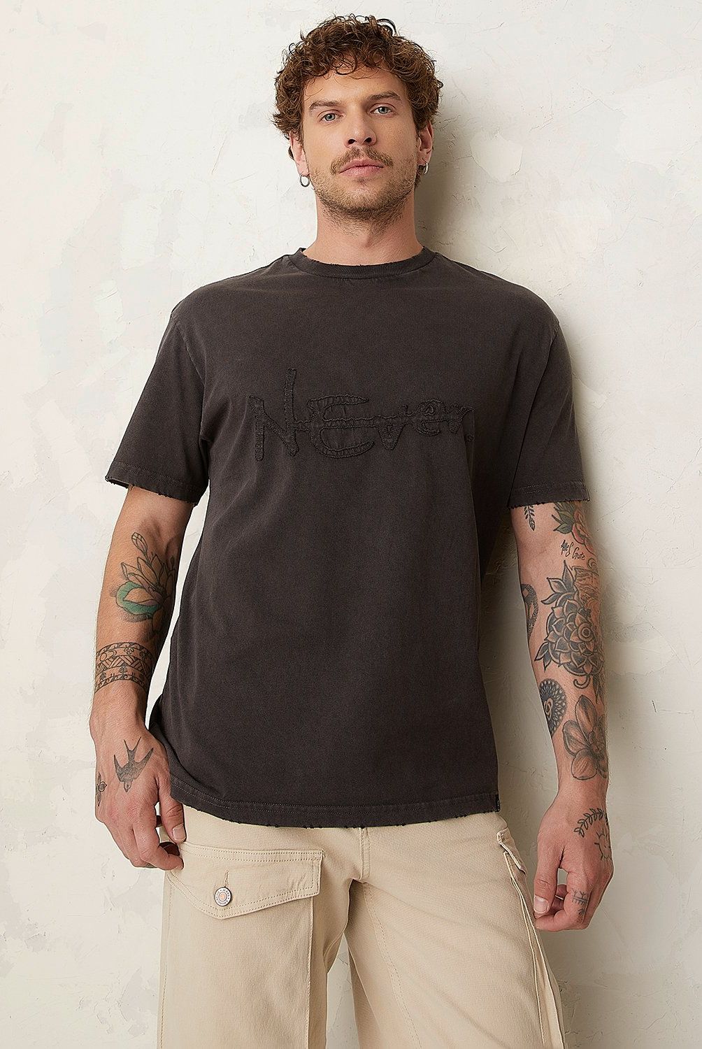AMERICANINO - Polera Americanino Loose Fit Algodón Manga Corta Hombre
