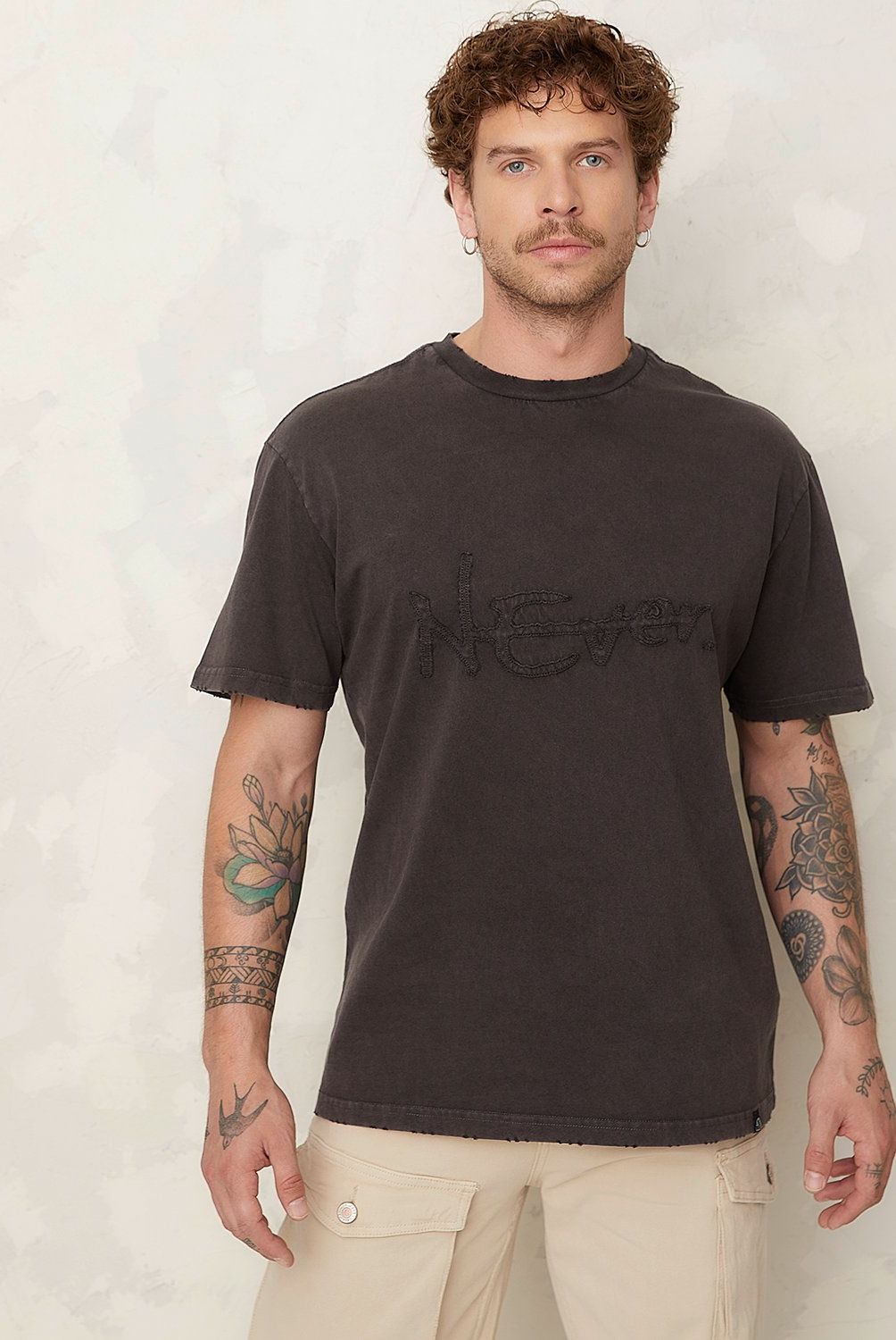 AMERICANINO - Polera Americanino Loose Fit Algodón Manga Corta Hombre