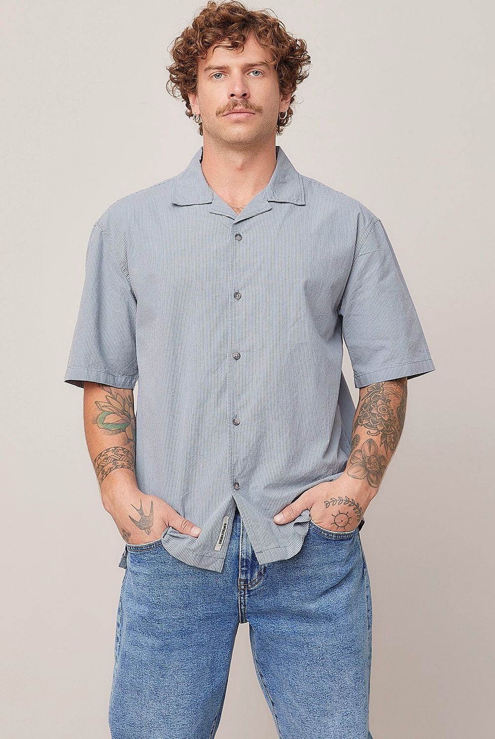 AMERICANINO - Camisa Manga Corta Boxy Fit Algodón Americanino Hombre