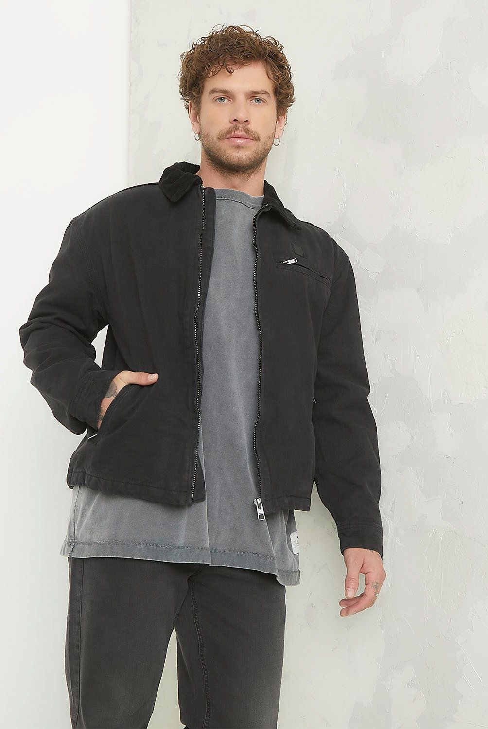 AMERICANINO - Chaqueta Americanino Casual Wax Algodón Hombre Manga Larga