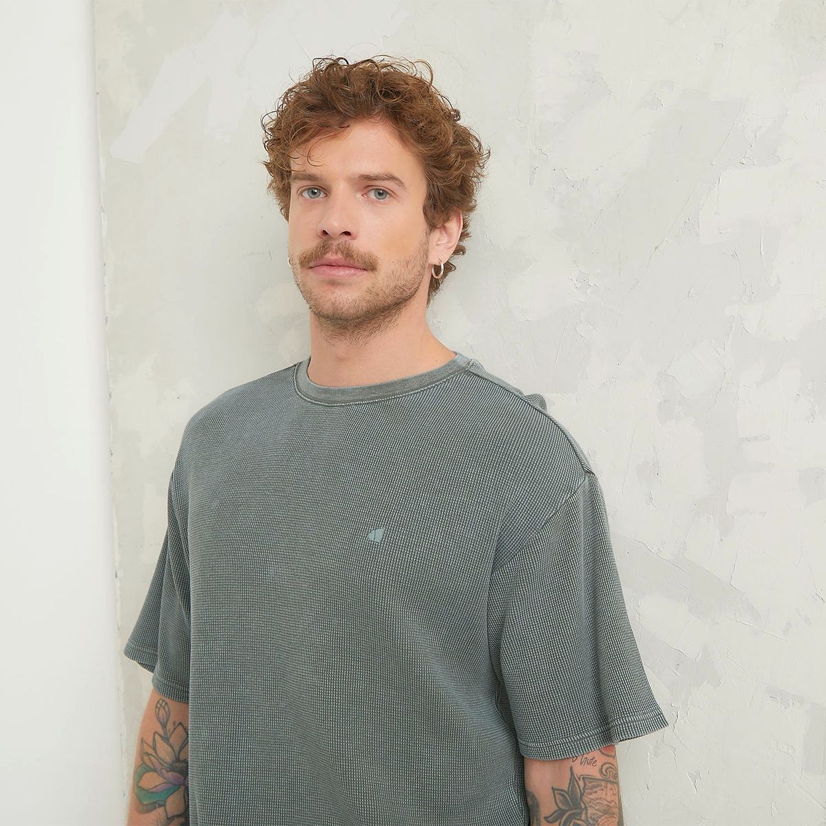 AMERICANINO - Polera Americanino Manga Corta Waffle Algodón Hombre