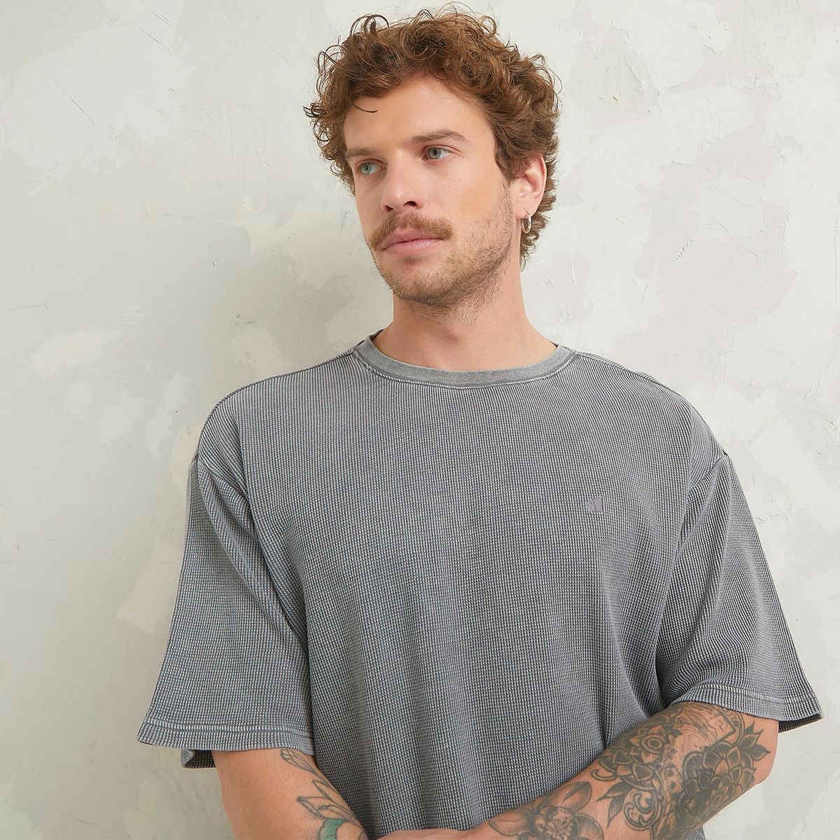 AMERICANINO - Polera Americanino Manga Corta Waffle Algodón Hombre