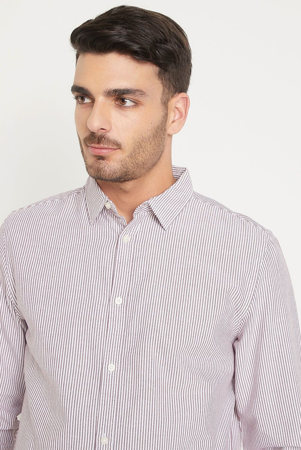 BASEMENT - Camisa Oxford Hombre Basement Algodón Manga Larga Slim Fit