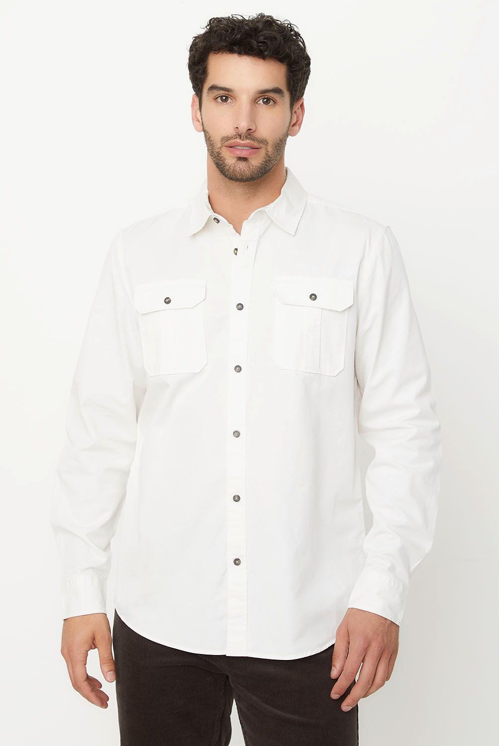 UNIVERSITY CLUB - Camisa Manga Larga Casual Algodón Hombre