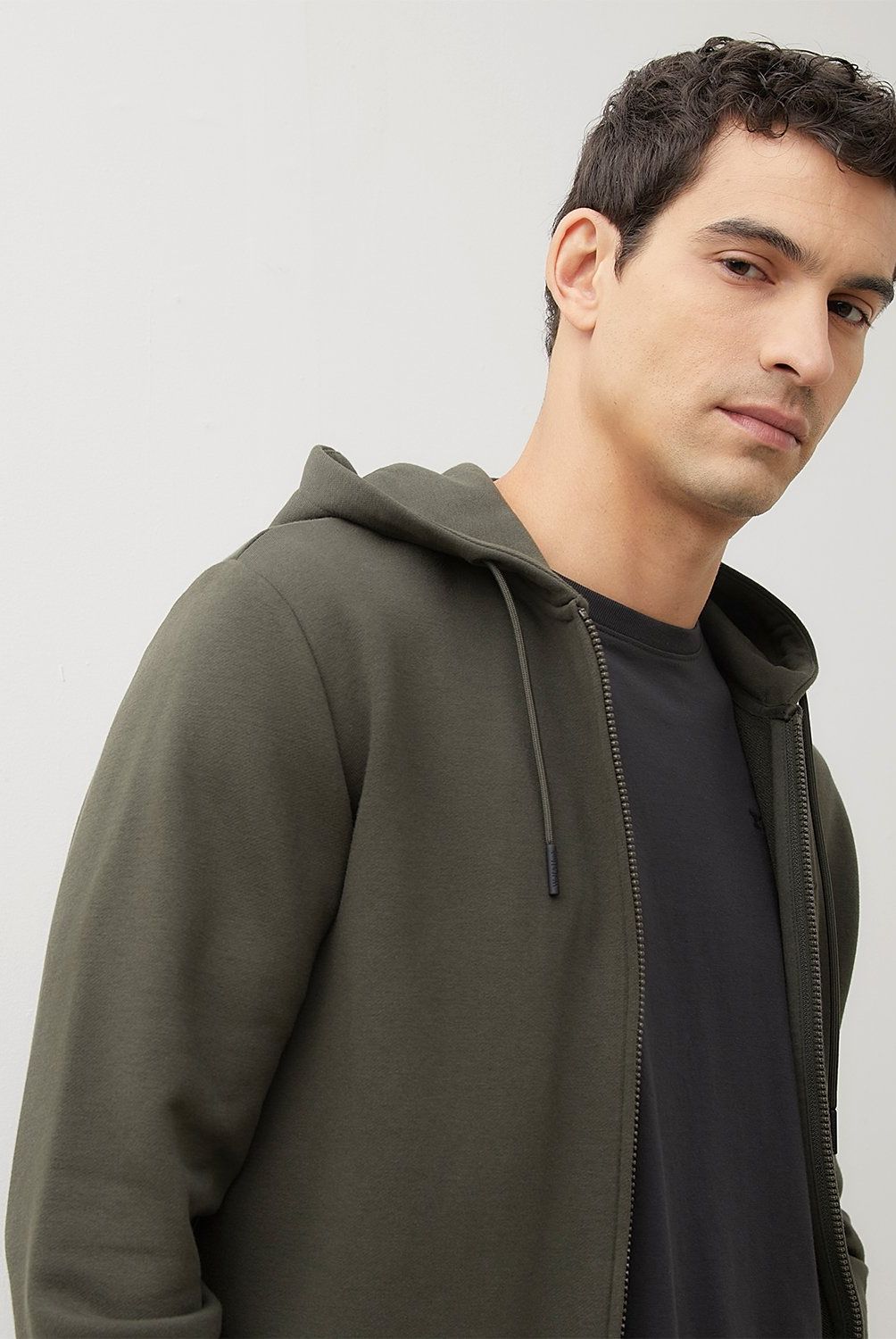 WOLF&HANK - Polerón con Cierre Wolf&Hank Algodón con Gorro Hombre