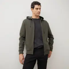 WOLF&HANK - Polerón con Cierre Algodón con Gorro Hombre
