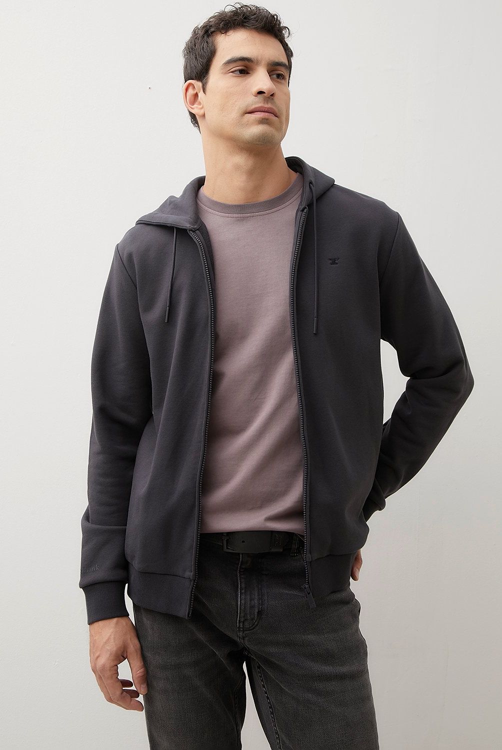 WOLF&HANK - Polerón con Cierre Wolf&Hank Algodón con Gorro Hombre
