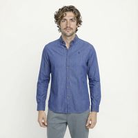 Camisa Manga Larga Denim Slim Fit Hombre