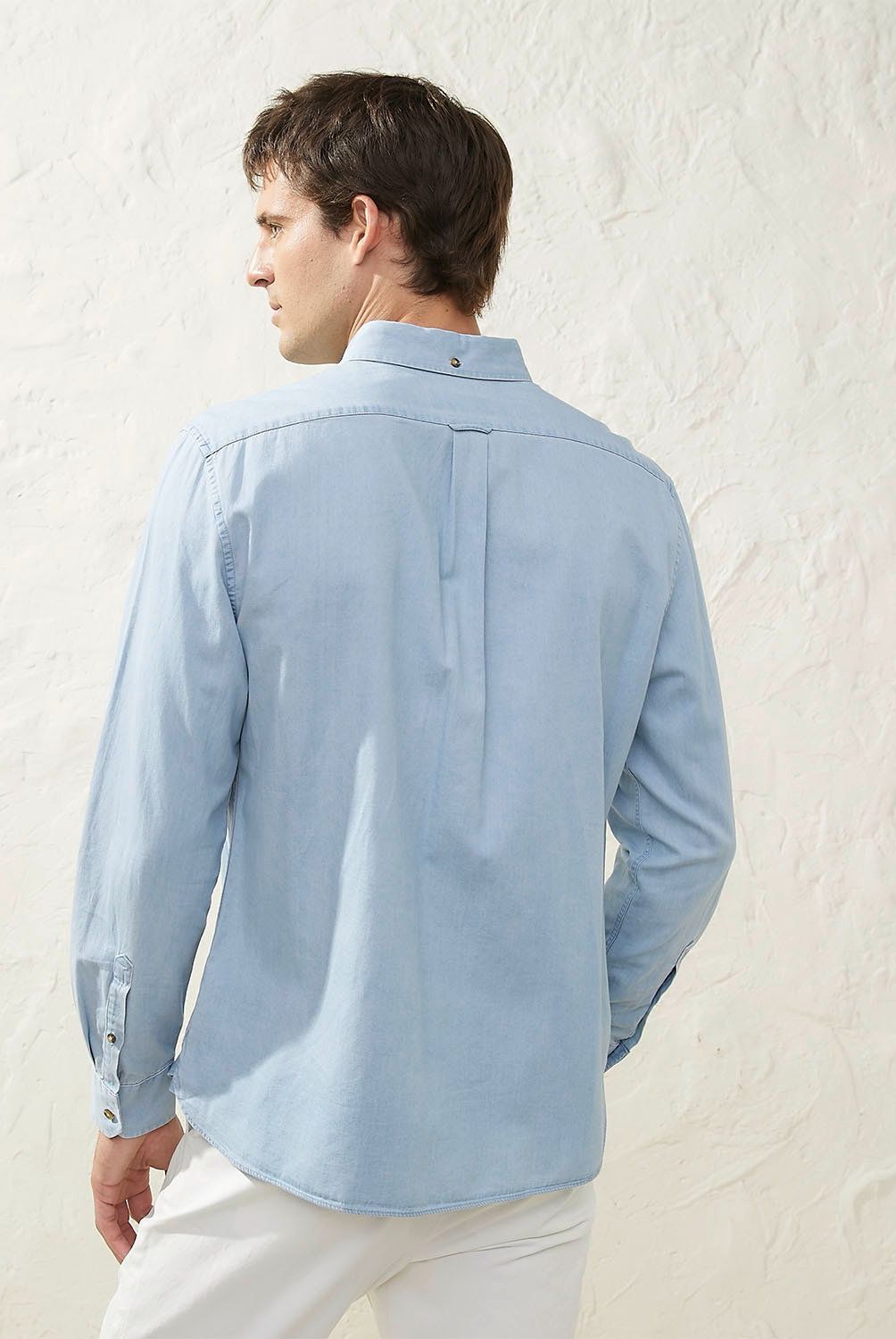 CASCAIS - Camisa Casual Denim Cascais Slim Fit Algodón Hombre