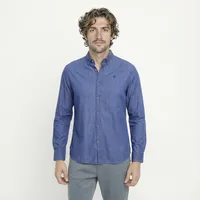 Camisa Manga Larga Denim Slim Fit Hombre