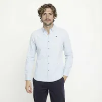 Camisa Manga Larga Denim Slim Fit Hombre