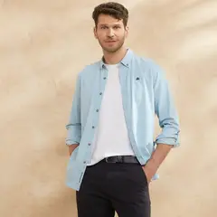 CASCAIS - Camisa Manga Larga Denim Slim Fit Hombre