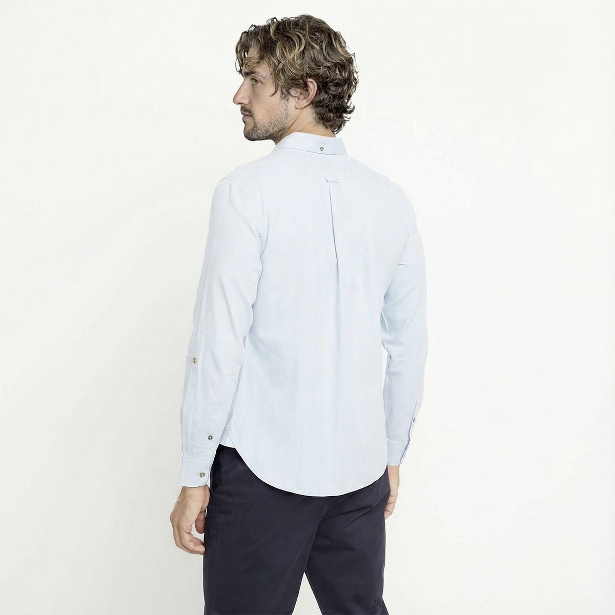 CASCAIS - Camisa Manga Larga Denim Slim Fit Hombre Cascais