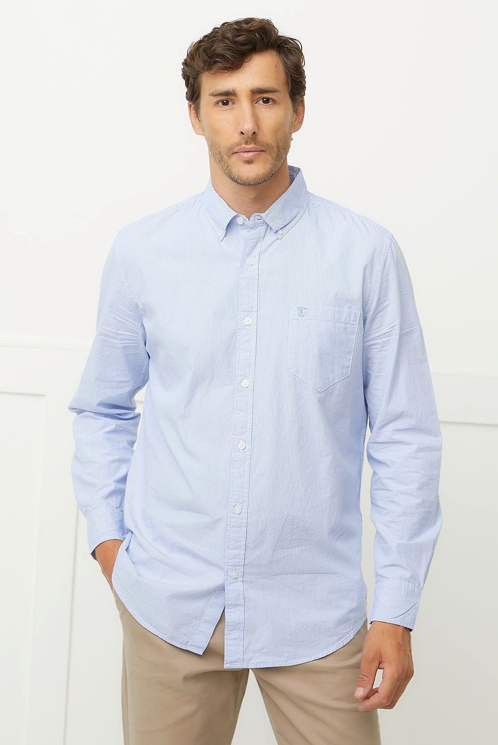 CHRISTIAN LACROIX - Camisa Manga Larga Rayas Regular Fit Hombre Christian Lacroix