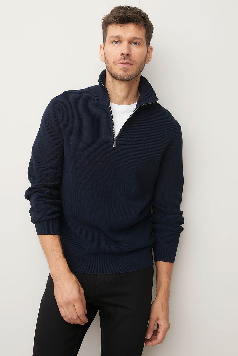 WOLF&HANK - Sweater Casual Algodón con Cremallera Wolf&Hank Hombre