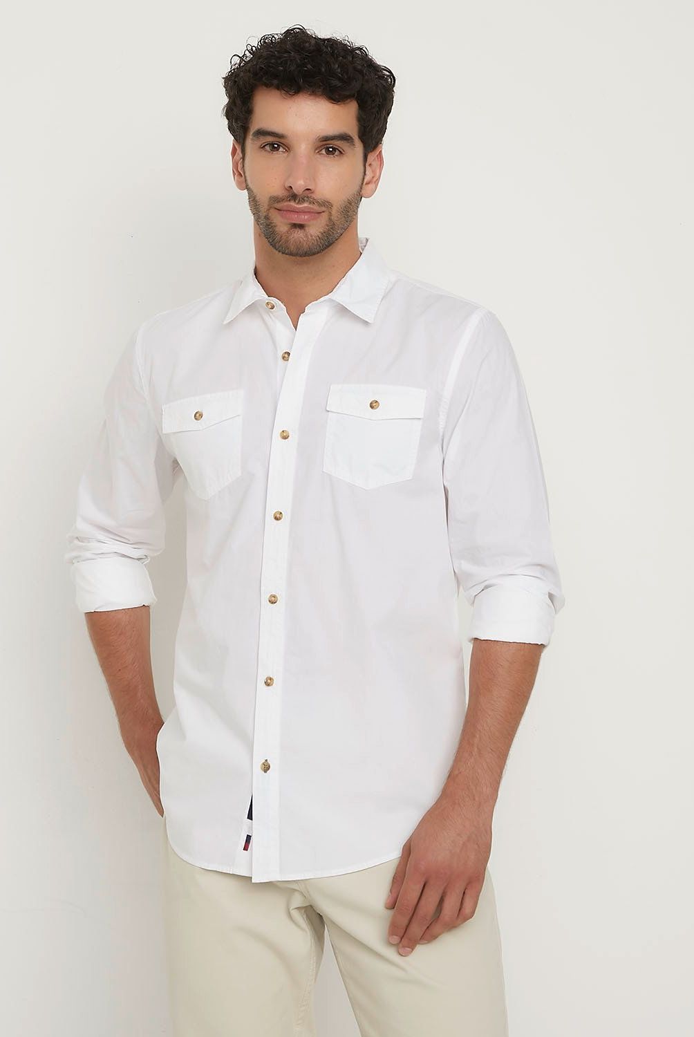 UNIVERSITY CLUB - Camisa Manga Larga University Club Algodón Hombre Regular Fit