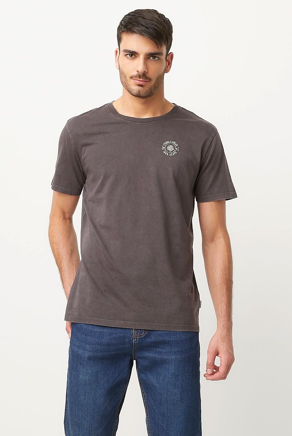 BASEMENT - Polera Manga Corta Algodón Basement Hombre