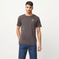 BASEMENT - Polera Manga Corta Algodón Hombre